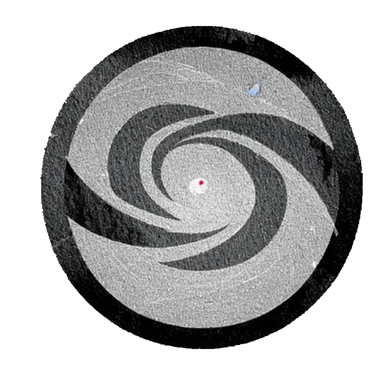 circular logo of a stylised hurricane representing the Hurricane Operating System, generated by AI