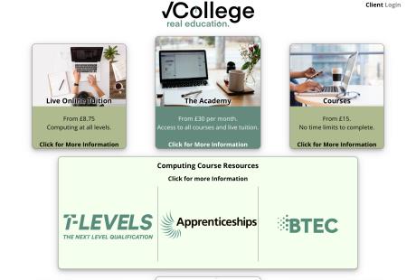 Screenshot of vCollege